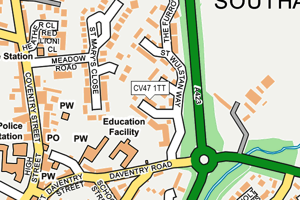 CV47 1TT map - OS OpenMap – Local (Ordnance Survey) CV47 1TT map - OS OpenMap – Local (Ordnance Survey)