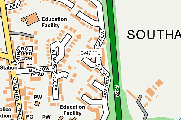CV47 1TU map - OS OpenMap – Local (Ordnance Survey) CV47 1TU map - OS OpenMap – Local (Ordnance Survey)