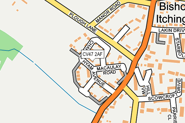 CV47 2AF map - OS OpenMap – Local (Ordnance Survey) CV47 2AF map - OS OpenMap – Local (Ordnance Survey)