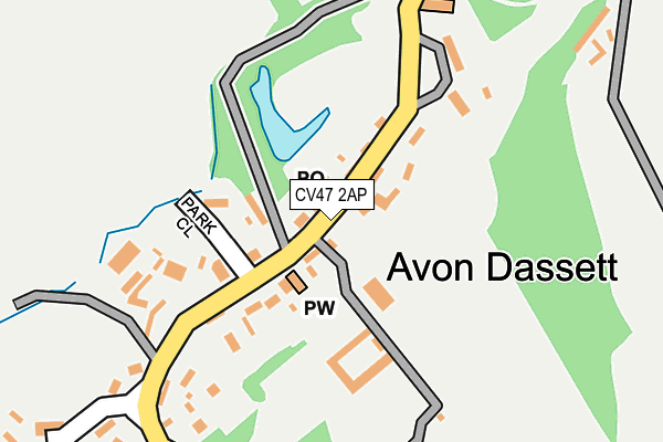 CV47 2AP map - OS OpenMap – Local (Ordnance Survey) CV47 2AP map - OS OpenMap – Local (Ordnance Survey)