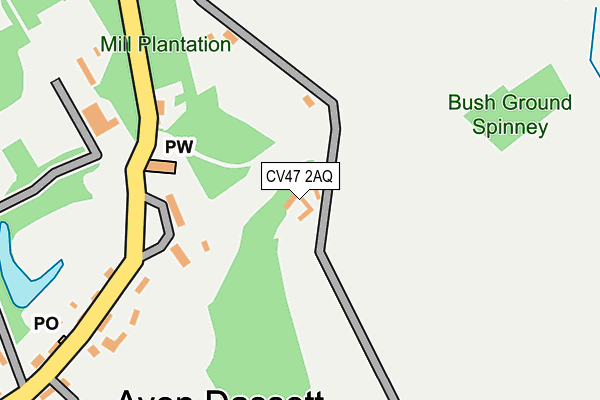 CV47 2AQ map - OS OpenMap – Local (Ordnance Survey) CV47 2AQ map - OS OpenMap – Local (Ordnance Survey)