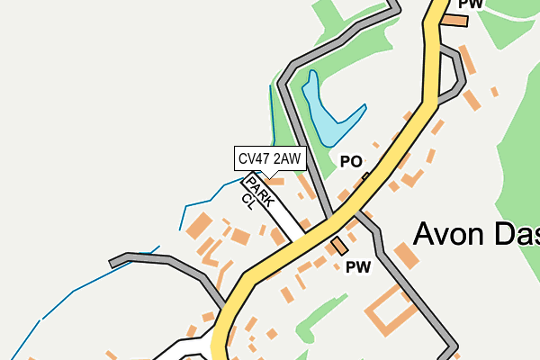CV47 2AW map - OS OpenMap – Local (Ordnance Survey) CV47 2AW map - OS OpenMap – Local (Ordnance Survey)