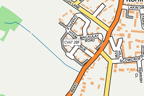 CV47 2BF map - OS OpenMap – Local (Ordnance Survey) CV47 2BF map - OS OpenMap – Local (Ordnance Survey)