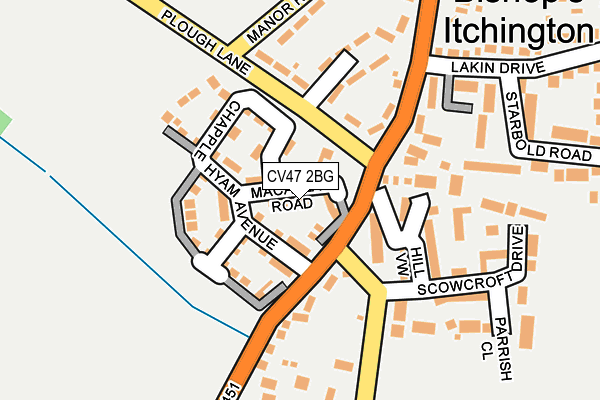 CV47 2BG map - OS OpenMap – Local (Ordnance Survey) CV47 2BG map - OS OpenMap – Local (Ordnance Survey)