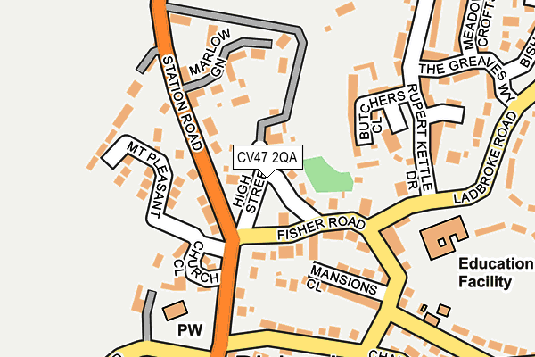 CV47 2QA map - OS OpenMap – Local (Ordnance Survey) CV47 2QA map - OS OpenMap – Local (Ordnance Survey)