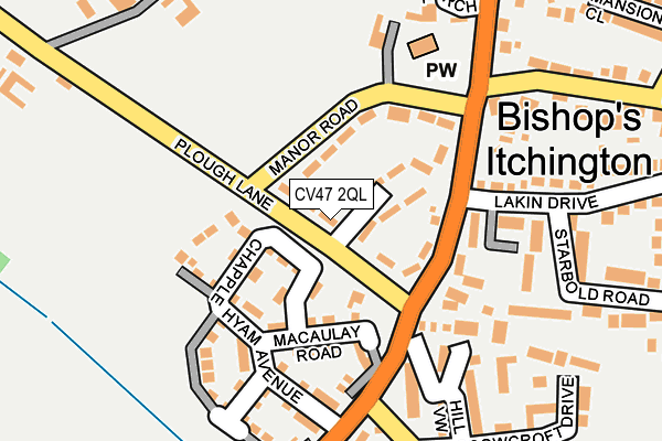 CV47 2QL map - OS OpenMap – Local (Ordnance Survey) CV47 2QL map - OS OpenMap – Local (Ordnance Survey)