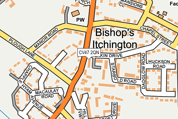 CV47 2QN map - OS OpenMap – Local (Ordnance Survey) CV47 2QN map - OS OpenMap – Local (Ordnance Survey)