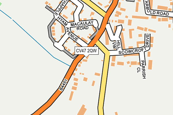 CV47 2QW map - OS OpenMap – Local (Ordnance Survey) CV47 2QW map - OS OpenMap – Local (Ordnance Survey)