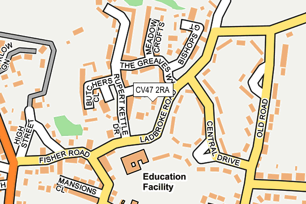 CV47 2RA map - OS OpenMap – Local (Ordnance Survey) CV47 2RA map - OS OpenMap – Local (Ordnance Survey)