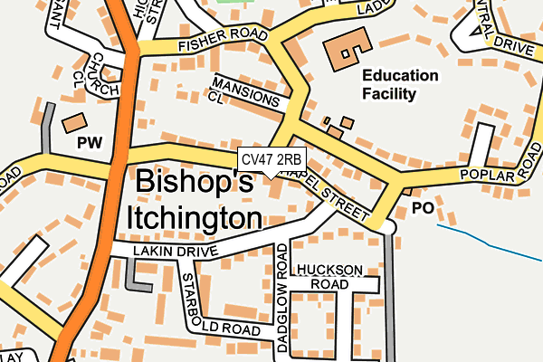 CV47 2RB map - OS OpenMap – Local (Ordnance Survey) CV47 2RB map - OS OpenMap – Local (Ordnance Survey)