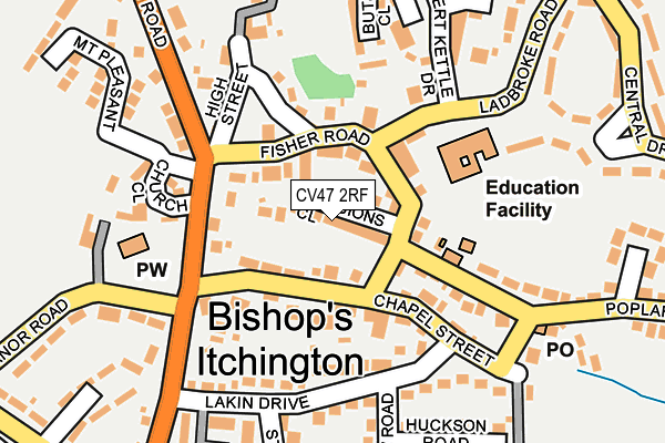 CV47 2RF map - OS OpenMap – Local (Ordnance Survey) CV47 2RF map - OS OpenMap – Local (Ordnance Survey)