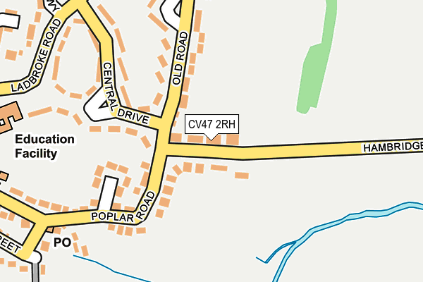 CV47 2RH map - OS OpenMap – Local (Ordnance Survey) CV47 2RH map - OS OpenMap – Local (Ordnance Survey)