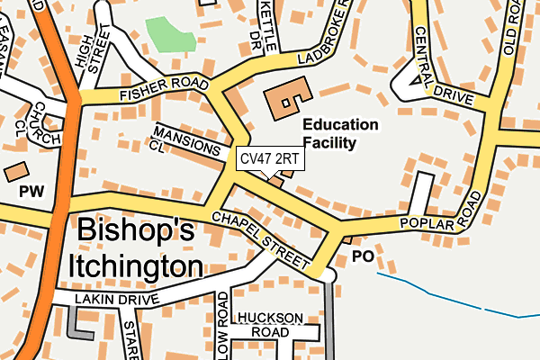 CV47 2RT map - OS OpenMap – Local (Ordnance Survey) CV47 2RT map - OS OpenMap – Local (Ordnance Survey)