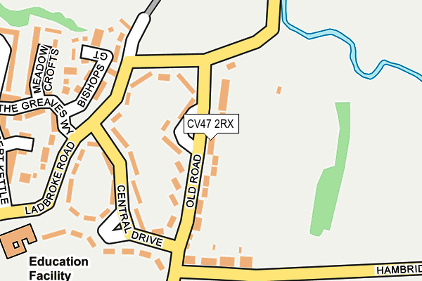 CV47 2RX map - OS OpenMap – Local (Ordnance Survey) CV47 2RX map - OS OpenMap – Local (Ordnance Survey)
