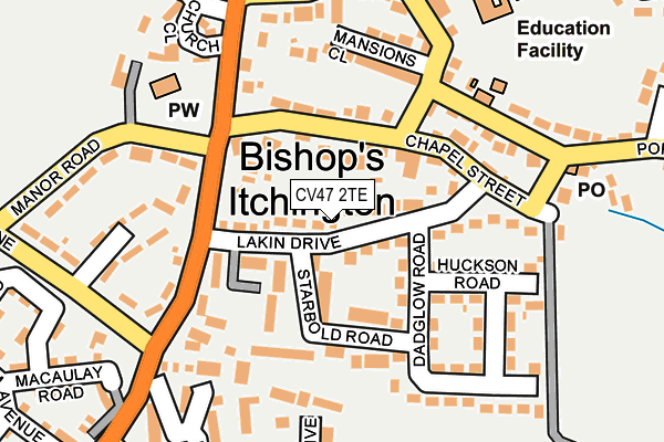 CV47 2TE map - OS OpenMap – Local (Ordnance Survey) CV47 2TE map - OS OpenMap – Local (Ordnance Survey)