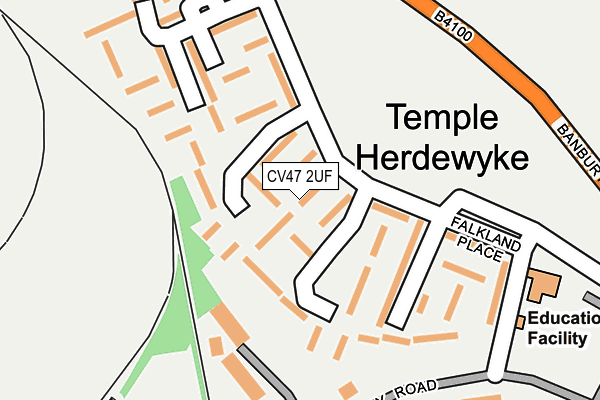 CV47 2UF map - OS OpenMap – Local (Ordnance Survey) CV47 2UF map - OS OpenMap – Local (Ordnance Survey)