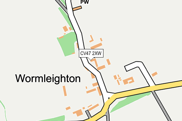 CV47 2XW map - OS OpenMap – Local (Ordnance Survey) CV47 2XW map - OS OpenMap – Local (Ordnance Survey)