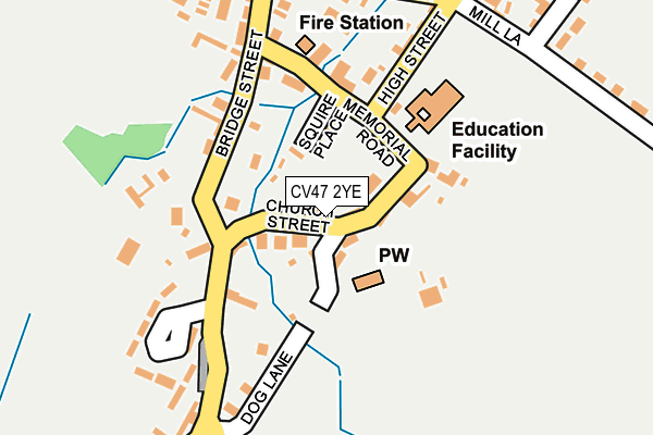 CV47 2YE map - OS OpenMap – Local (Ordnance Survey) CV47 2YE map - OS OpenMap – Local (Ordnance Survey)