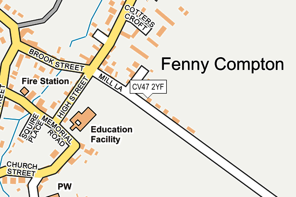 CV47 2YF map - OS OpenMap – Local (Ordnance Survey) CV47 2YF map - OS OpenMap – Local (Ordnance Survey)