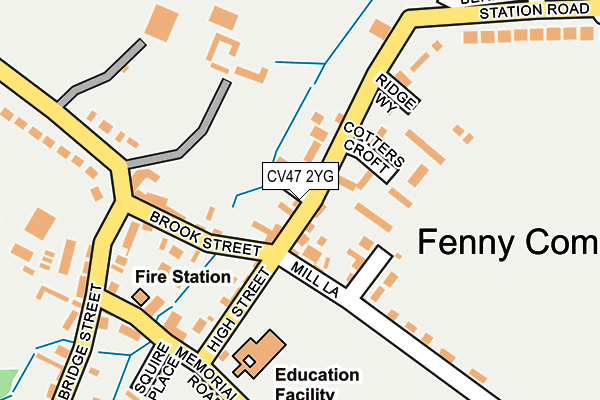 CV47 2YG map - OS OpenMap – Local (Ordnance Survey) CV47 2YG map - OS OpenMap – Local (Ordnance Survey)