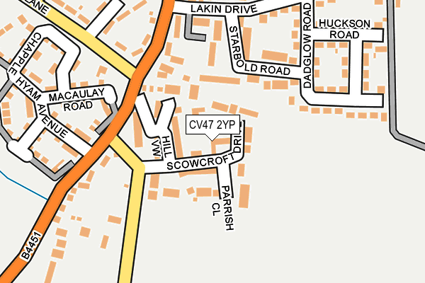 CV47 2YP map - OS OpenMap – Local (Ordnance Survey) CV47 2YP map - OS OpenMap – Local (Ordnance Survey)