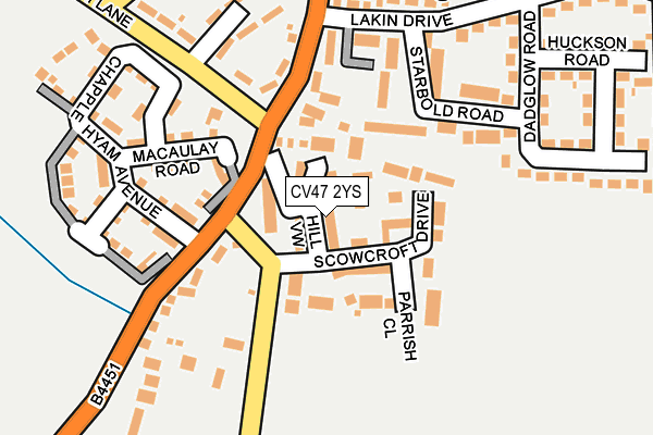 CV47 2YS map - OS OpenMap – Local (Ordnance Survey) CV47 2YS map - OS OpenMap – Local (Ordnance Survey)