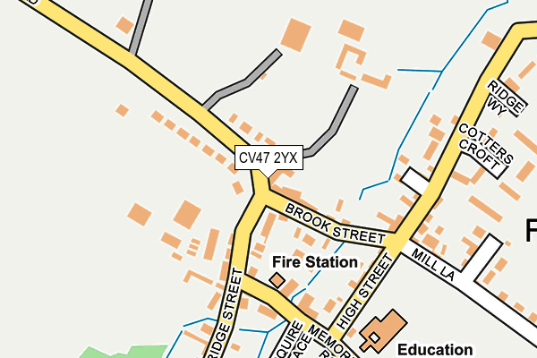 CV47 2YX map - OS OpenMap – Local (Ordnance Survey) CV47 2YX map - OS OpenMap – Local (Ordnance Survey)