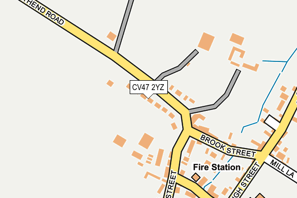 CV47 2YZ map - OS OpenMap – Local (Ordnance Survey) CV47 2YZ map - OS OpenMap – Local (Ordnance Survey)