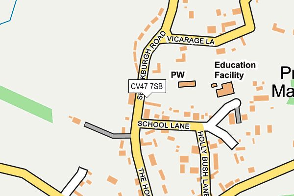CV47 7SB map - OS OpenMap – Local (Ordnance Survey) CV47 7SB map - OS OpenMap – Local (Ordnance Survey)