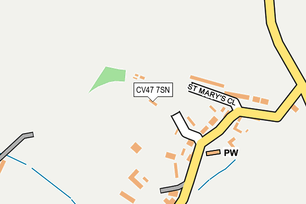 CV47 7SN map - OS OpenMap – Local (Ordnance Survey) CV47 7SN map - OS OpenMap – Local (Ordnance Survey)