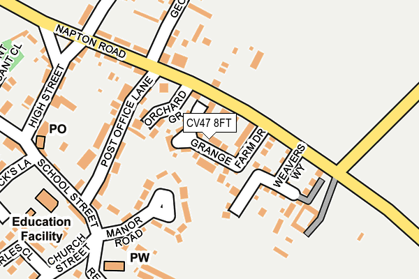 CV47 8FT map - OS OpenMap – Local (Ordnance Survey) CV47 8FT map - OS OpenMap – Local (Ordnance Survey)