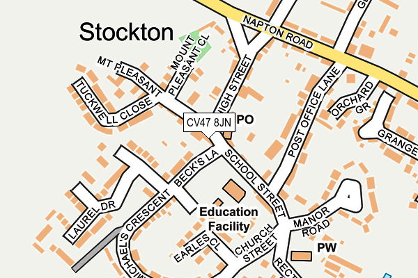 CV47 8JN map - OS OpenMap – Local (Ordnance Survey)