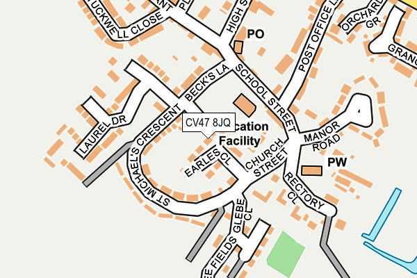 CV47 8JQ map - OS OpenMap – Local (Ordnance Survey) CV47 8JQ map - OS OpenMap – Local (Ordnance Survey)
