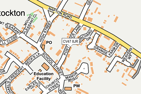 CV47 8JR map - OS OpenMap – Local (Ordnance Survey) CV47 8JR map - OS OpenMap – Local (Ordnance Survey)