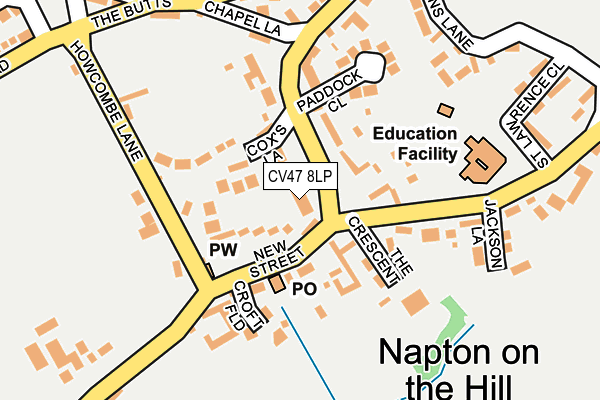 CV47 8LP map - OS OpenMap – Local (Ordnance Survey) CV47 8LP map - OS OpenMap – Local (Ordnance Survey)