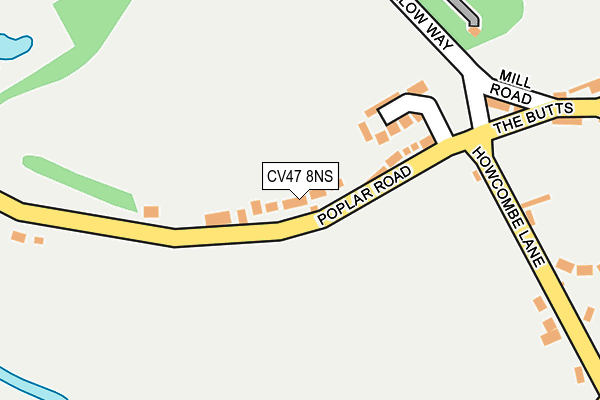 CV47 8NS map - OS OpenMap – Local (Ordnance Survey) CV47 8NS map - OS OpenMap – Local (Ordnance Survey)