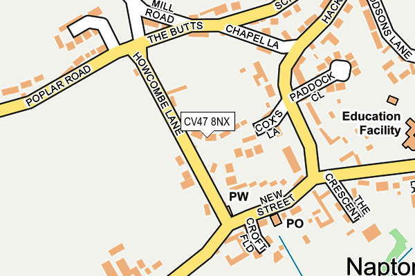 CV47 8NX map - OS OpenMap – Local (Ordnance Survey) CV47 8NX map - OS OpenMap – Local (Ordnance Survey)