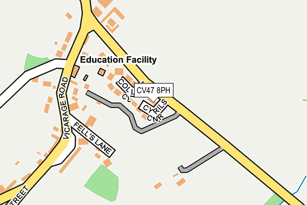 CV47 8PH map - OS OpenMap – Local (Ordnance Survey) CV47 8PH map - OS OpenMap – Local (Ordnance Survey)