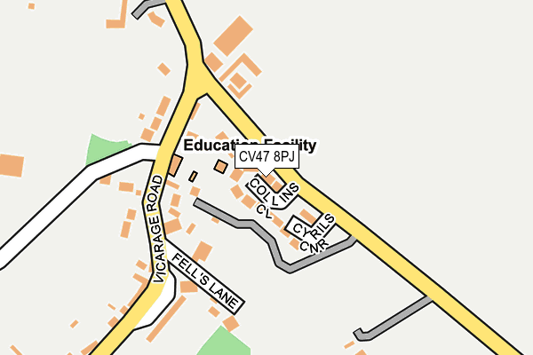 CV47 8PJ map - OS OpenMap – Local (Ordnance Survey) CV47 8PJ map - OS OpenMap – Local (Ordnance Survey)