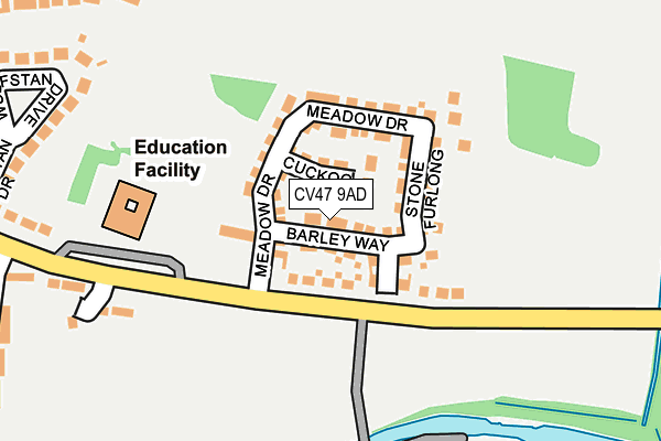 CV47 9AD map - OS OpenMap – Local (Ordnance Survey) CV47 9AD map - OS OpenMap – Local (Ordnance Survey)
