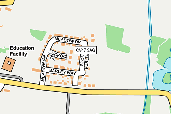 CV47 9AG map - OS OpenMap – Local (Ordnance Survey) CV47 9AG map - OS OpenMap – Local (Ordnance Survey)
