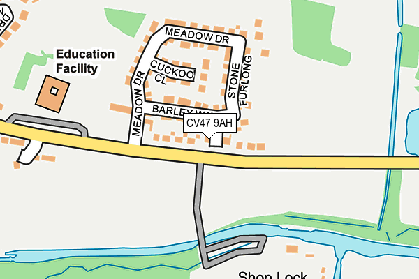 CV47 9AH map - OS OpenMap – Local (Ordnance Survey) CV47 9AH map - OS OpenMap – Local (Ordnance Survey)