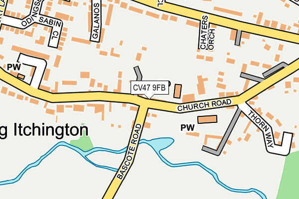 CV47 9FB map - OS OpenMap – Local (Ordnance Survey) CV47 9FB map - OS OpenMap – Local (Ordnance Survey)
