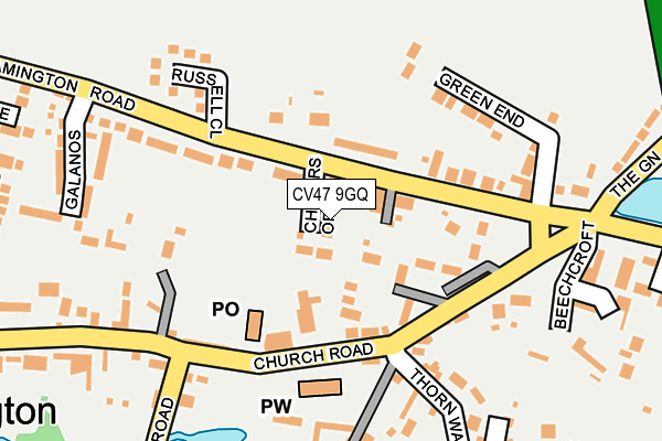 CV47 9GQ map - OS OpenMap – Local (Ordnance Survey)