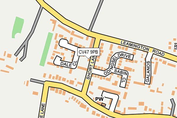CV47 9PB map - OS OpenMap – Local (Ordnance Survey) CV47 9PB map - OS OpenMap – Local (Ordnance Survey)