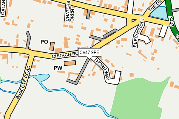 CV47 9PE map - OS OpenMap – Local (Ordnance Survey) CV47 9PE map - OS OpenMap – Local (Ordnance Survey)