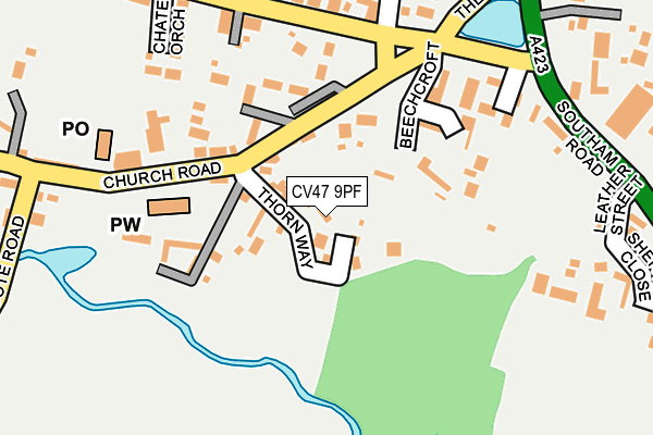 CV47 9PF map - OS OpenMap – Local (Ordnance Survey) CV47 9PF map - OS OpenMap – Local (Ordnance Survey)