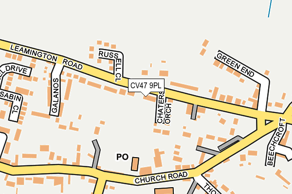 CV47 9PL map - OS OpenMap – Local (Ordnance Survey) CV47 9PL map - OS OpenMap – Local (Ordnance Survey)