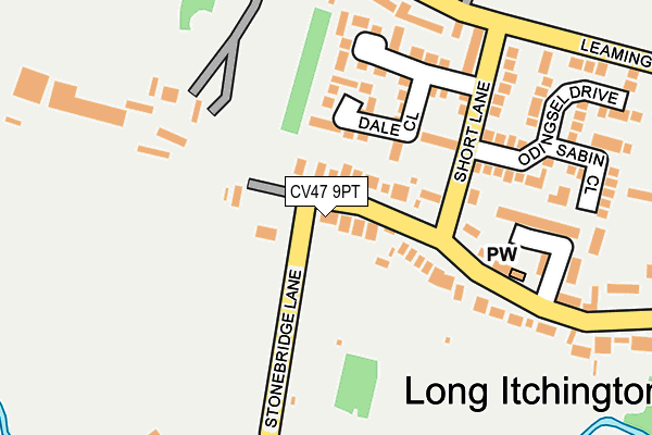 CV47 9PT map - OS OpenMap – Local (Ordnance Survey) CV47 9PT map - OS OpenMap – Local (Ordnance Survey)