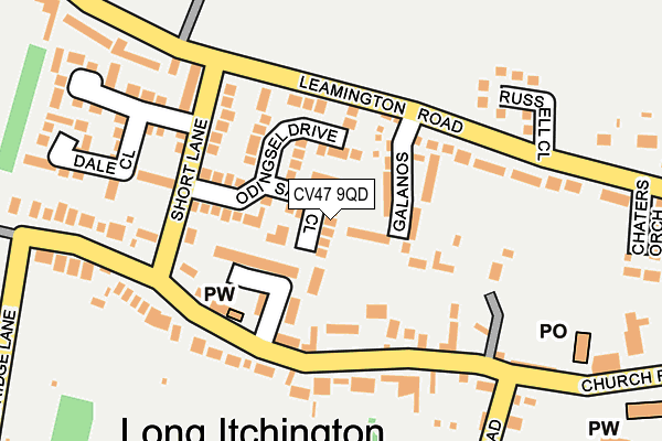 CV47 9QD map - OS OpenMap – Local (Ordnance Survey) CV47 9QD map - OS OpenMap – Local (Ordnance Survey)